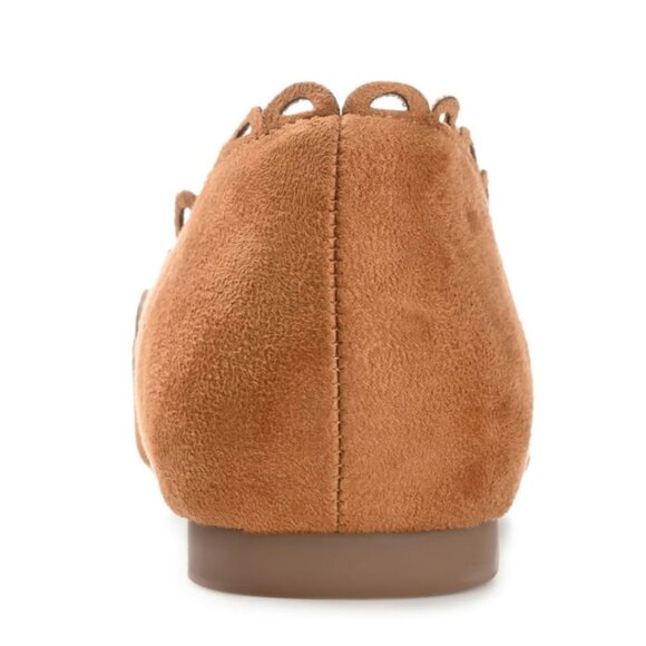 Journee Womens Jezlin Slip On Almond Toe Ballet Flats Cognac - Picture 3 of 6